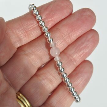 July Birthstone Sterling Silver Bead Bracelet Gift, 2 of 5