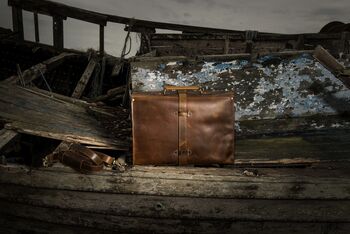 Personalised Mens Leather Briefcase Gift For Him, 4 of 12