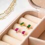 Dainty Baguette Birthstone Stud Earrings, thumbnail 6 of 8