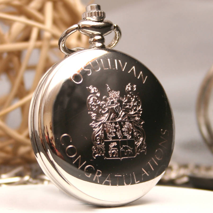 Personalised Family Crest Pocket Watch, 1 of 8