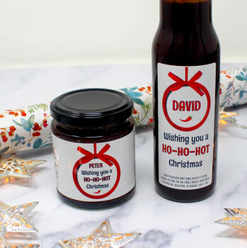 'Ho Ho Hot Christmas' Personalised Chilli Jam, 6 of 8