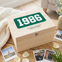Personalised Year Milestone Wooden Memory Box 18th, 21st, 50th Birthday And Anniversary Gift, thumbnail 1 of 12