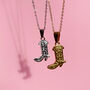 'We're A Right Pair' Cowboy Boot Friendship Necklace, thumbnail 2 of 11