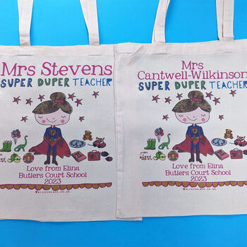 Personalised Super Duper Teacher Bag, 9 of 9