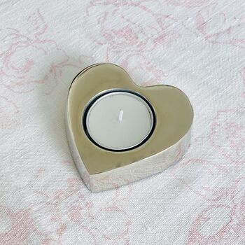 Silver Heart Tea Light Holder, 2 of 6