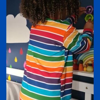 Personalised Rainbow Kids Pyjamas, 6 of 8