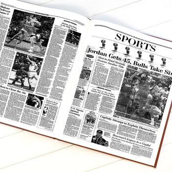 Chicago Bulls Personalised Nba Basketball Gift Newspaper Book, 9 of 10