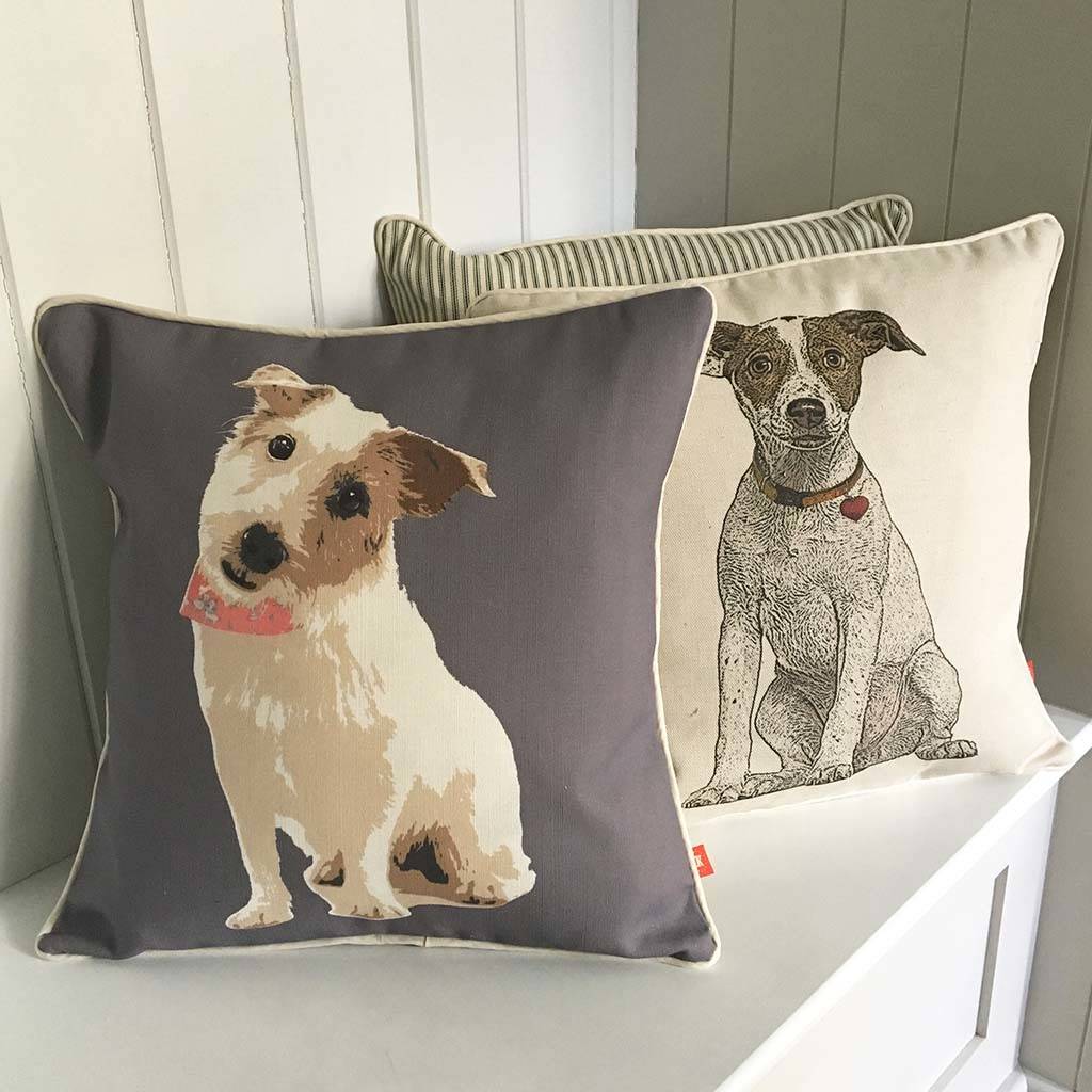 jack russell feature cushion by keylime design | notonthehighstreet.com