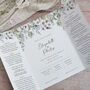 Periwinkle Foliage Gatedfold Wedding Invitation, thumbnail 2 of 6