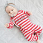 'You Remind Me Of The Babe' Stripy Romper, thumbnail 2 of 5
