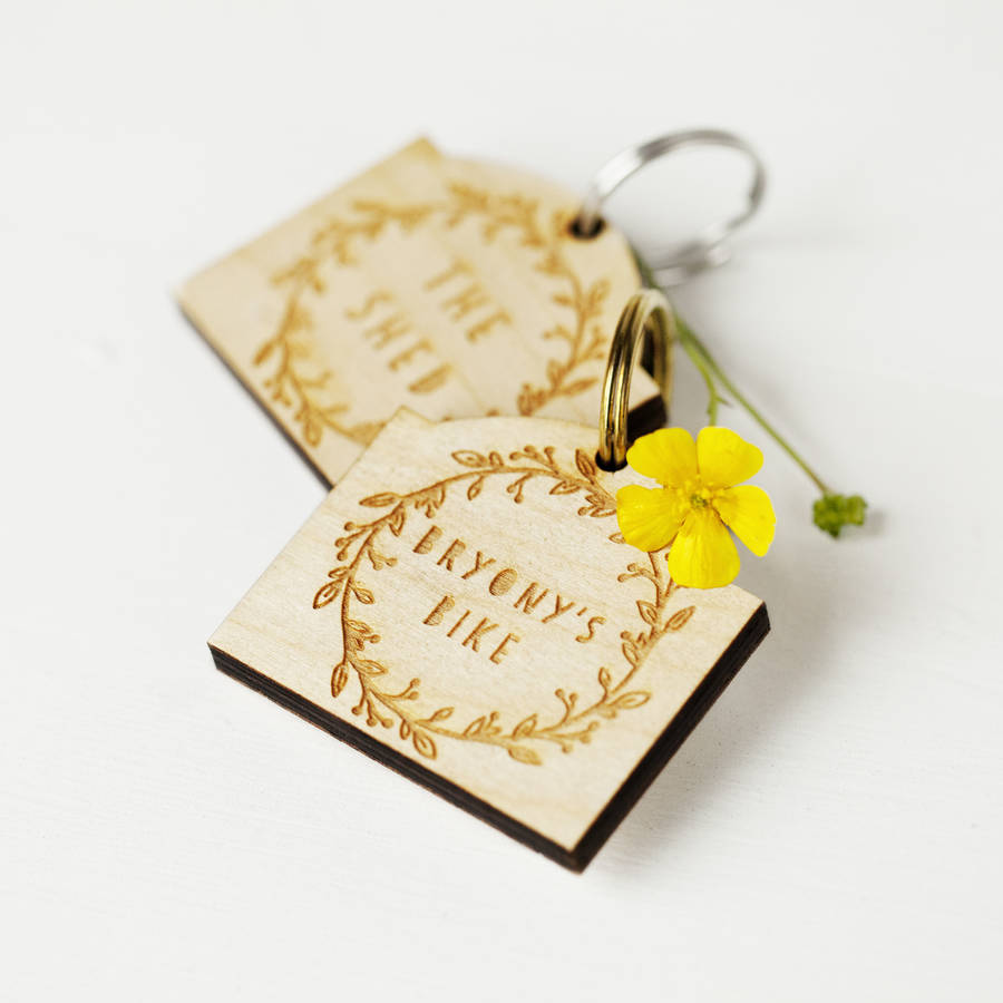 Image of Chunky Wooden Garland Keyring