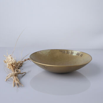 Personalised 8th Anniversary Gift Bronze Bowl Medium, 12 of 12