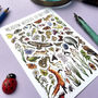 Meadows Wildlife Of Britain Watercolour Postcard, thumbnail 12 of 12