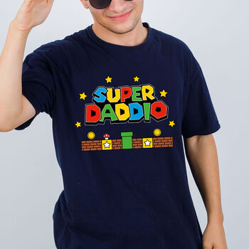 Super Daddio And Matching Child Gaming T Shirt Set, 7 of 8
