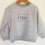First Birthday Personalised Embroidered Sweatshirt, thumbnail 1 of 3