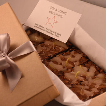 Christmas Gluten Free Gin And Tonic Brownies, 2 of 2