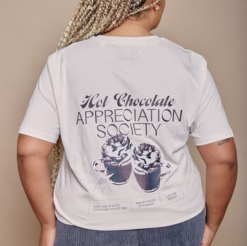 Hot Chocolate Appreciation Society T Shirt, 4 of 5