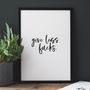 Motivational Typography Print 'Give Less Fucks', thumbnail 2 of 5