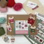 Needle Felting Kit, Cosy Critters. Make Festive Decorations, thumbnail 1 of 9