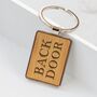 Personalised Bamboo Wooden Rectangle Keyring, thumbnail 1 of 4