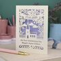Personalised Papercut Floral Christening Card, thumbnail 2 of 8