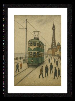 Blackpool Tram Lowry Style Framed Art, 2 of 2