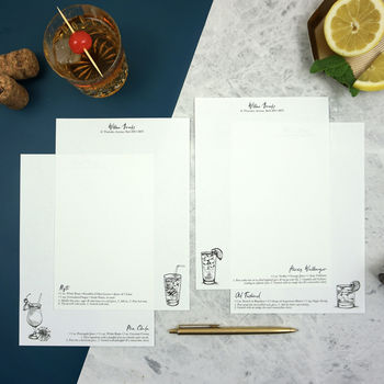 The Cocktail Collection Personalised Writing Paper, 5 of 8