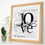 Personalised Wedding or Engagement LOVE Art, thumbnail 8 of 10