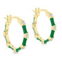 Gold Plated Silver And Enamel Hoop Earrings, thumbnail 3 of 9