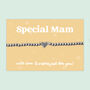 Special Mam Heart Beaded Stretch Bracelet, thumbnail 1 of 5