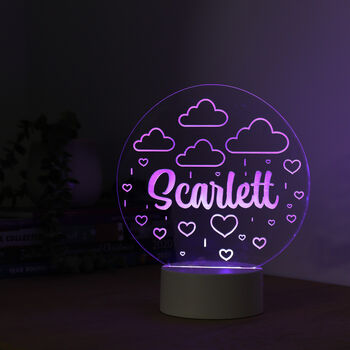 Personalised Clouds LED Night Light, 5 of 5