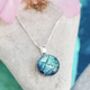 Multicoloured Turquoise To Sapphire Blue Glass Pendant, thumbnail 6 of 12