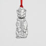 Cat Pewter Christmas Decoration, thumbnail 3 of 5