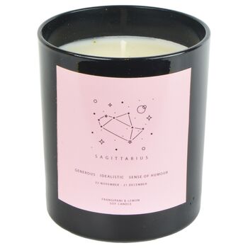 Black And Pink Zodiac Constellation Candle, 4 of 7