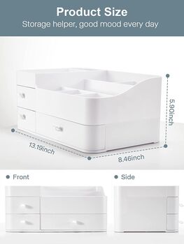 Dressing Table Makeup Organizer With Drawers, 6 of 11