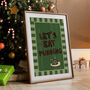 Let's Eat Pudding Christmas Festive Print, thumbnail 6 of 6