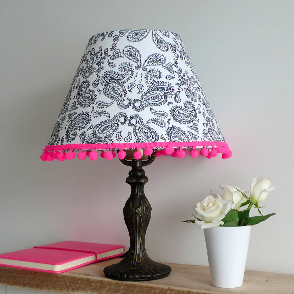 Hand Drawn Paisley Tapered Lampshade By KCD | notonthehighstreet.com