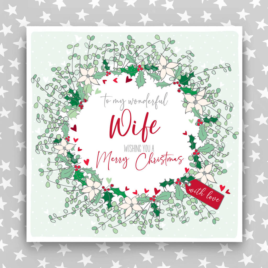 Wife Christmas Card Large By Molly Mae® | notonthehighstreet.com