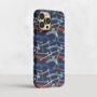 Navy Abstract Art Phone Case, thumbnail 2 of 5