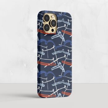 Navy Abstract Art Phone Case, 2 of 5