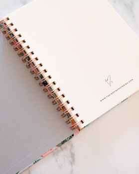 Bloom Blue Notebook/ Personalised Notebook/ Gift, 7 of 10
