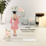Female Graduation Gift Acrylic Plaque With Pink Roses, thumbnail 1 of 6