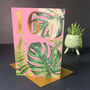 16th Birthday Houseplants Card With Gold Type, thumbnail 2 of 3