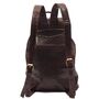 Drawstring Leather Backpack Chocolate Brown Sac A Do, thumbnail 4 of 5