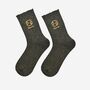 Women's Glitter Socks Black Gold Zodiac Cancer, thumbnail 1 of 5