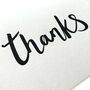 'Thanks' Script Letterpress Thank You Card, thumbnail 3 of 3