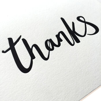 'Thanks' Script Letterpress Thank You Card, 3 of 3