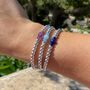 Lapis Lazuli Sterling Silver Bead Bracelet, thumbnail 3 of 5