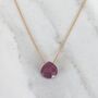 The Nugét Ruby July Birthstone Necklace, Gold, thumbnail 1 of 6