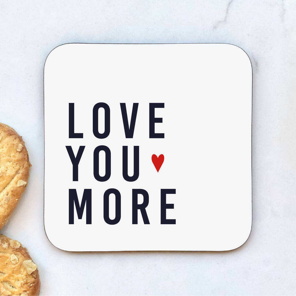 Love You More Red Greetings Card By Slice Of Pie Designs 4240